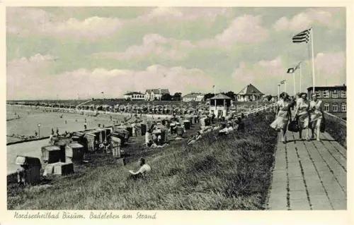 AK / Ansichtskarte BueSUM Nordseebad Badeleben am Strand