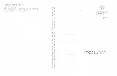 AK / Ansichtskarte Toenning Nordseebad Methmanns Hotel