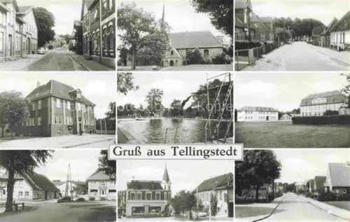 AK / Ansichtskarte Tellingstedt Dithmarschen Schleswig-Holstein Teilansichten Kirche Freibad