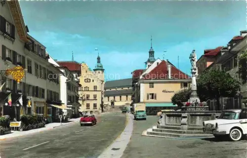 AK / Ansichtskarte Sursee LU Ortszentrum Brunnen