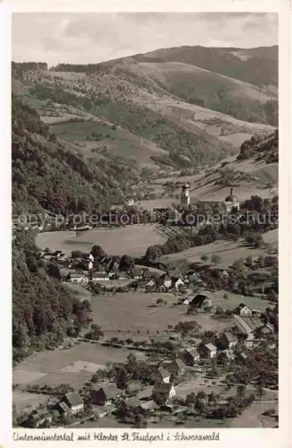 AK / Ansichtskarte Untermuenstertal Panorama mit Kloster St. Trudpert im Schwarzwald