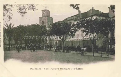 AK / Ansichtskarte Ollioules TOULON 83 Var Cours Voltaire et l'église