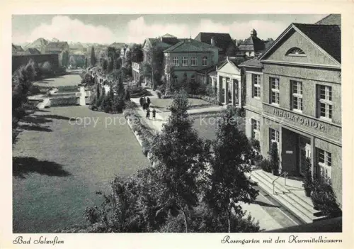 AK / Ansichtskarte BAD SALZUFLEN Lippe NRW Rosengarten mit den Kurmittelhaeusern