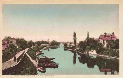 AK / Ansichtskarte Hereford  Herefordshire UK River Wye from the Bridge