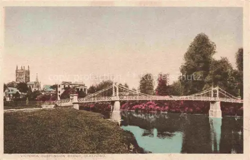 AK / Ansichtskarte Hereford  Herefordshire UK Victoria Suspension Bridge