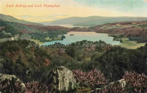 AK / Ansichtskarte Loch Achray Callander Perthshire Scotland UK and Loch Vennachar 