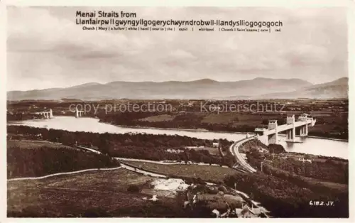 AK / Ansichtskarte Menai Straits Wales UK Panorama