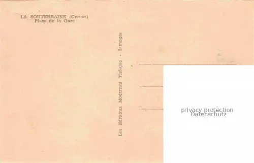 AK / Ansichtskarte La Souterraine Gueret 23 Creuse Place de la Gare