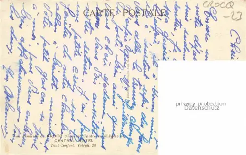 AK / Ansichtskarte Crocq Aubusson 23 Creuse Central Hotel 