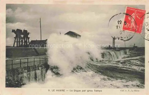 AK / Ansichtskarte LE HAVRE 76 La Digue par gros Temps