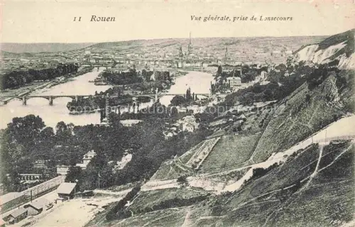 AK / Ansichtskarte ROUEN 76 Seine-Maritime Vue generale prise de Bonsecours