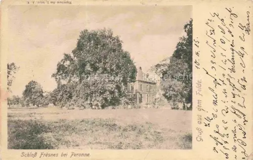 AK / Ansichtskarte Fresnes-Mazancourt PERONNE 80 Somme Château Schloss