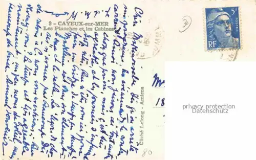 AK / Ansichtskarte CAYEUX -SUR-MER Abbeville 80 Somme Les planches et les cabines