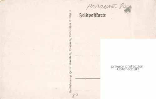 AK / Ansichtskarte PERONNE  80 Somme Karte Nr. 203 Soldaten am Ufer der Somme Feldpost