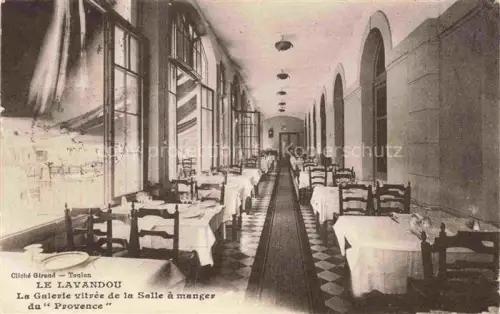 AK / Ansichtskarte LE LAVANDOU TOULON 83 Var La Galerie vitrée de la Salle à manger du Provence