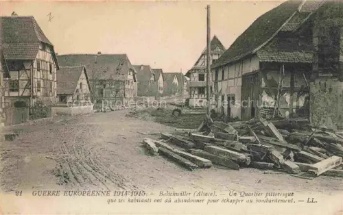 AK / Ansichtskarte Balschwiller Balschweiler Altkirch 68 Haut-Rhin Grande Rue Ruines Grande Guerre 1914-15 Truemmer w. Weltkrieg