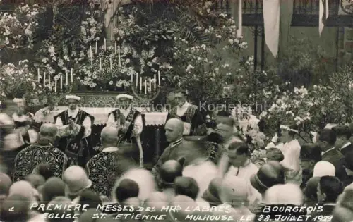 AK / Ansichtskarte MULHOUSE Muehlhausen 68 Haut-Rhin Première Messes des Mr. l'Abbés Bourgeois Eglise St. Etienne