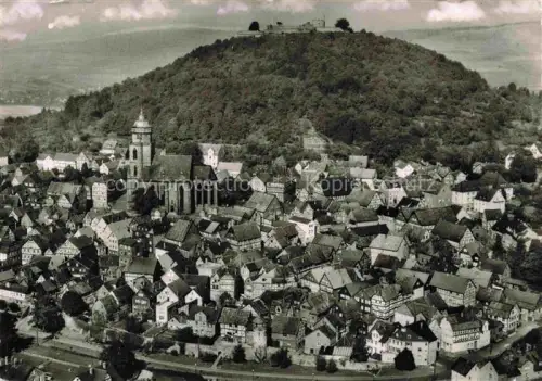 AK / Ansichtskarte Homberg Efze Schwalm-Eder-Kreis Hessen Das Fachwerkkleinod Kurhessens Stadtpanorama mit Hohenburg