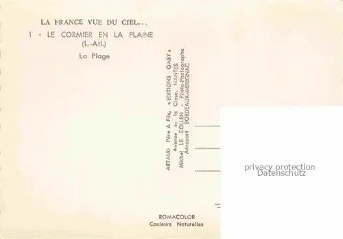 AK / Ansichtskarte Le Cormier-en-La-Plaine-sur-Mer 44 Loire-Atlantique Vue aérienne de la plage