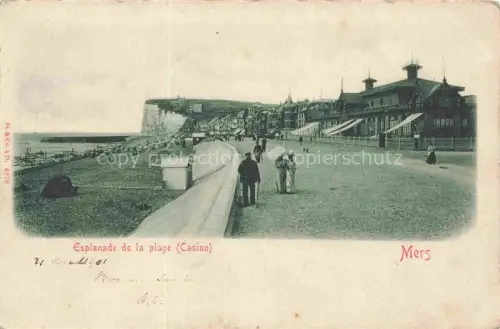 AK / Ansichtskarte MERS-SUR-MER MERS-LES-BAINS Abbeville 80 Somme Esplanade de la plage et le casino