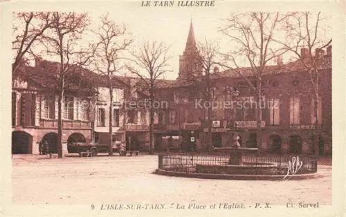 AK / Ansichtskarte L Isle-sur-Tarn La plage et l'église