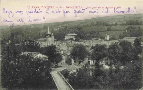 AK / Ansichtskarte Monesties ALBI 81 Tarn Vue générale et Avenue d'Albi