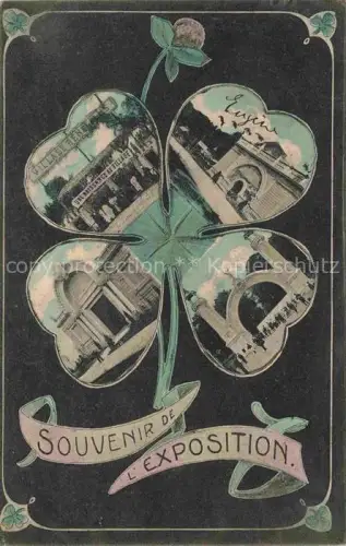 AK / Ansichtskarte AMIENS 80 Somme Vues d'ensemble Kleeblatt Kuenstlerkarte