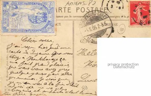 AK / Ansichtskarte AMIENS 80 Somme Vues d'ensemble Kleeblatt Kuenstlerkarte