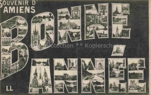 AK / Ansichtskarte AMIENS 80 Somme Bonne Année Neujahrskarte Schriftzug
