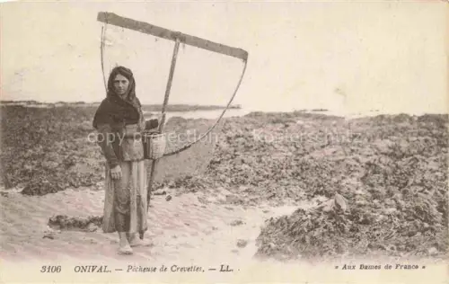 AK / Ansichtskarte Onival-sur-Mer Ault ABBEVILLE 80 Somme Pêcheuse de Crevettes