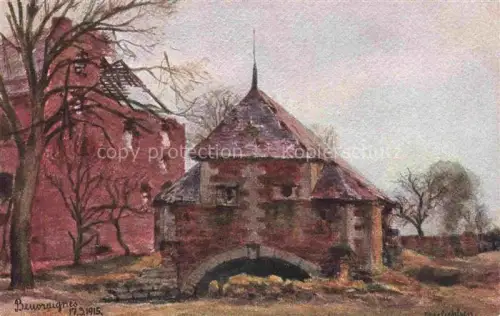 AK / Ansichtskarte Beuvraignes Montdidier 80 Somme Taubenhaeuschen bei der Post Truemmer 1. Weltkrieg Kuenstlerkarte Feldpost