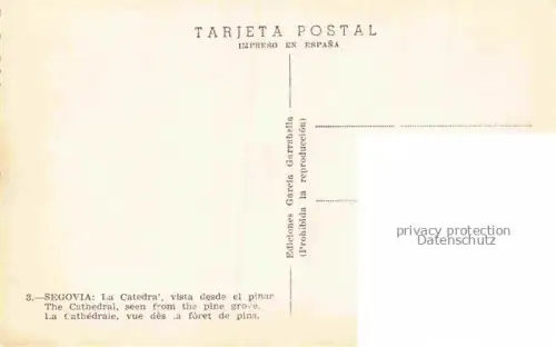 AK / Ansichtskarte Segovia Castilla y Leon ES Cathedrale la Foret de pins