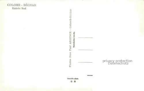 AK / Ansichtskarte Colomb-Bechar Algerie Entree Sud 