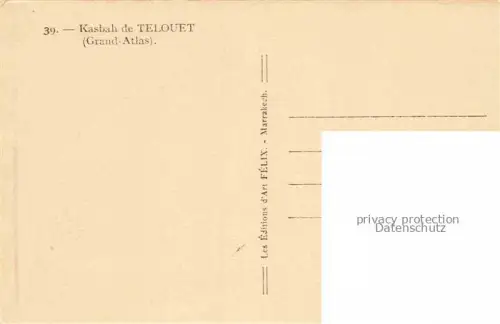 AK / Ansichtskarte Kasbah de Teleouet Marrakech Marrakesch Maroc Grand Atlas 