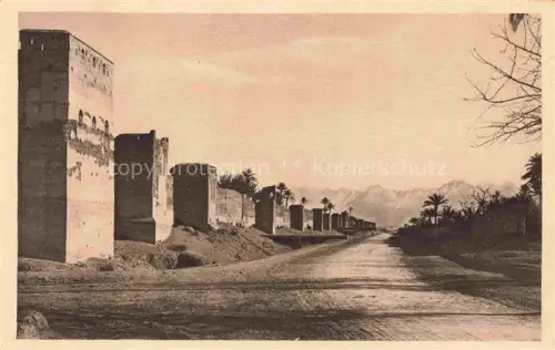 AK / Ansichtskarte Marrakech Marrakesch Maroc Les Vieux Remparats 