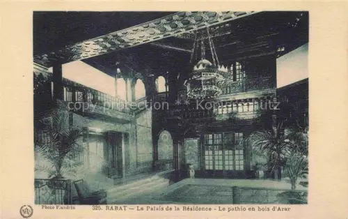 AK / Ansichtskarte RABAT  Maroc Palais de la Residence pathio en bois Arar