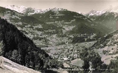 AK / Ansichtskarte Schruns Tschagguns Montafon Vorarlberg AT Tuerine Zimba 
