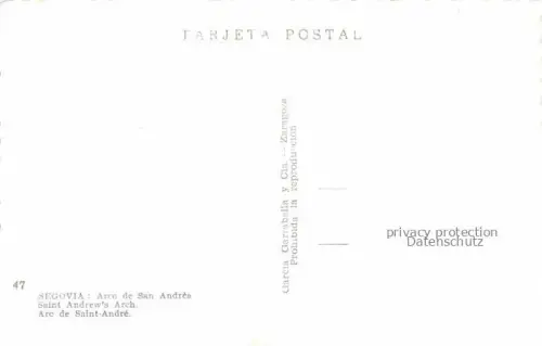 AK / Ansichtskarte Segovia Castilla y Leon ES Arco de San Andres 