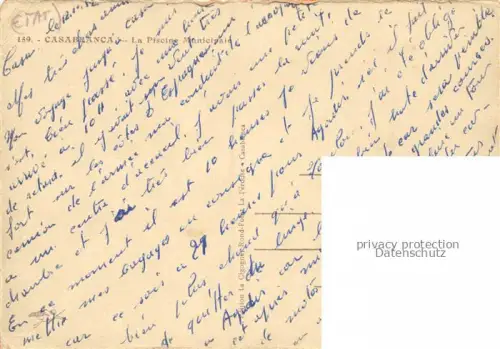 AK / Ansichtskarte CASABLANCA Maroc la Picine Municipale