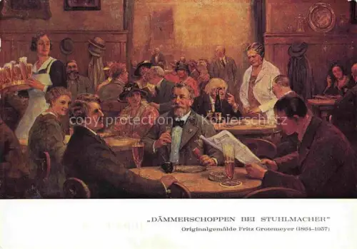 AK / Ansichtskarte MueNSTER   Westfalen NRW Restourant Stuhlmacher Daemmerschoppen Fritz Grotemeyer