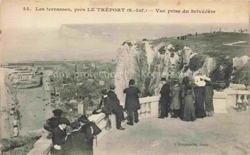 AK / Ansichtskarte LE TREPORT Dieppe 76 Seine-Maritime Les Terrasses Vue prise du belvedere