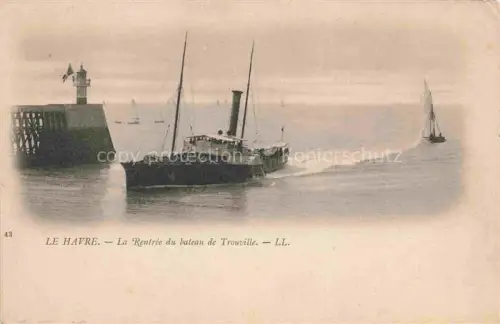 AK / Ansichtskarte LE HAVRE 76 La Rentree du bateau de Trouville