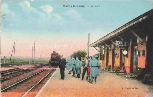 AK / Ansichtskarte Mailly-le-Camp Mailly-sur-Aube Troyes 10 Aube La Gare