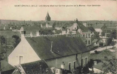 AK / Ansichtskarte Saint-Epain Joli Bourg situe sur la rive gauche de la Manse Vue Generale