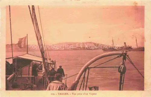 AK / Ansichtskarte TANGER Tangier Tangiers Maroc Vue prise d'un Vapeur