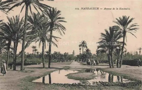 AK / Ansichtskarte Marrakech Marrakesch Maroc Avenue de la Koutoubia