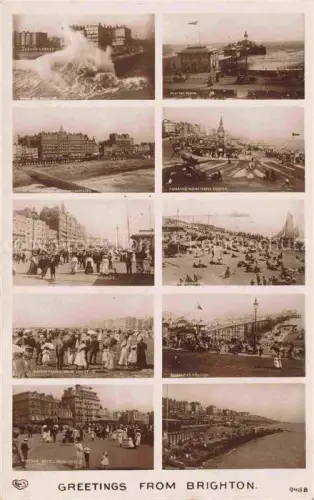 AK / Ansichtskarte BRIGHTON  East Sussex UK Sturmflut Strand Promenade Teilansichten