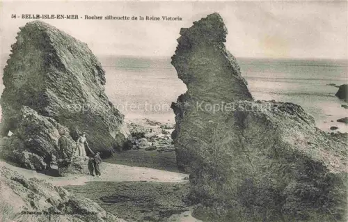 AK / Ansichtskarte Belle-Isle-en-Mer Guingamp 22 Cotes-d Armor Rocher silhouette de la Reine Victoria