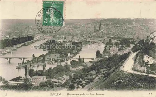 AK / Ansichtskarte ROUEN 76 Seine-Maritime Panorama pris de Bon Secours