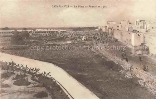 AK / Ansichtskarte CASABLANCA Maroc La Place de France en 1905